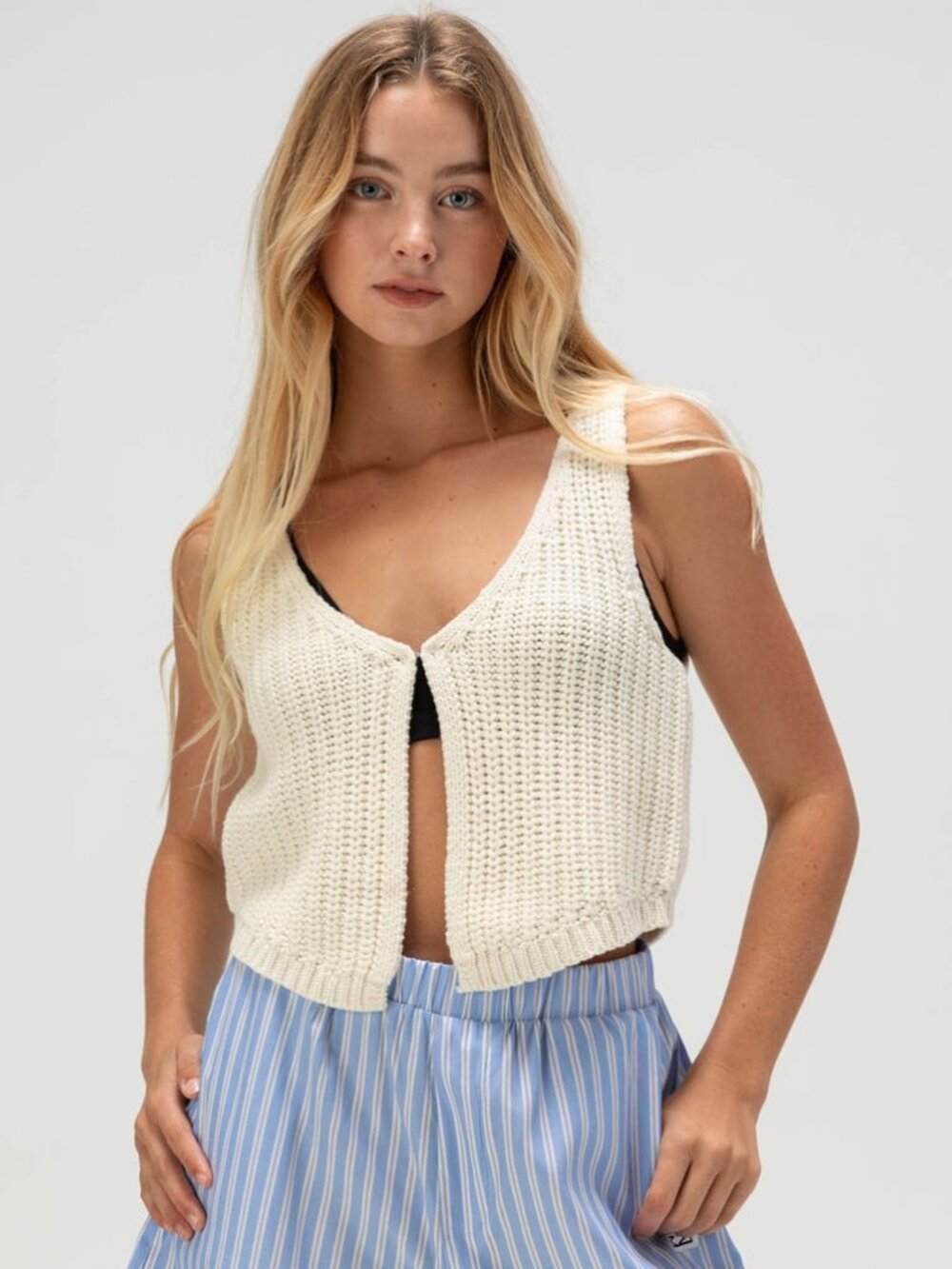 Noel V-Neck Sweater Vest BIRCH
